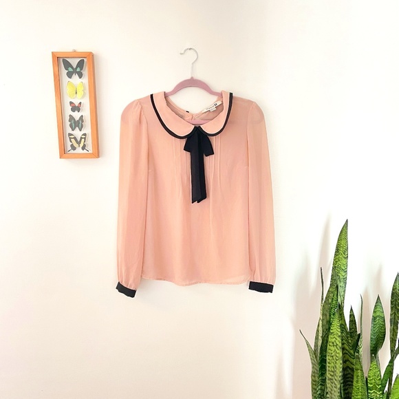 Forever 21, Size Small, Pink & Black Blouse - Picture 1 of 2